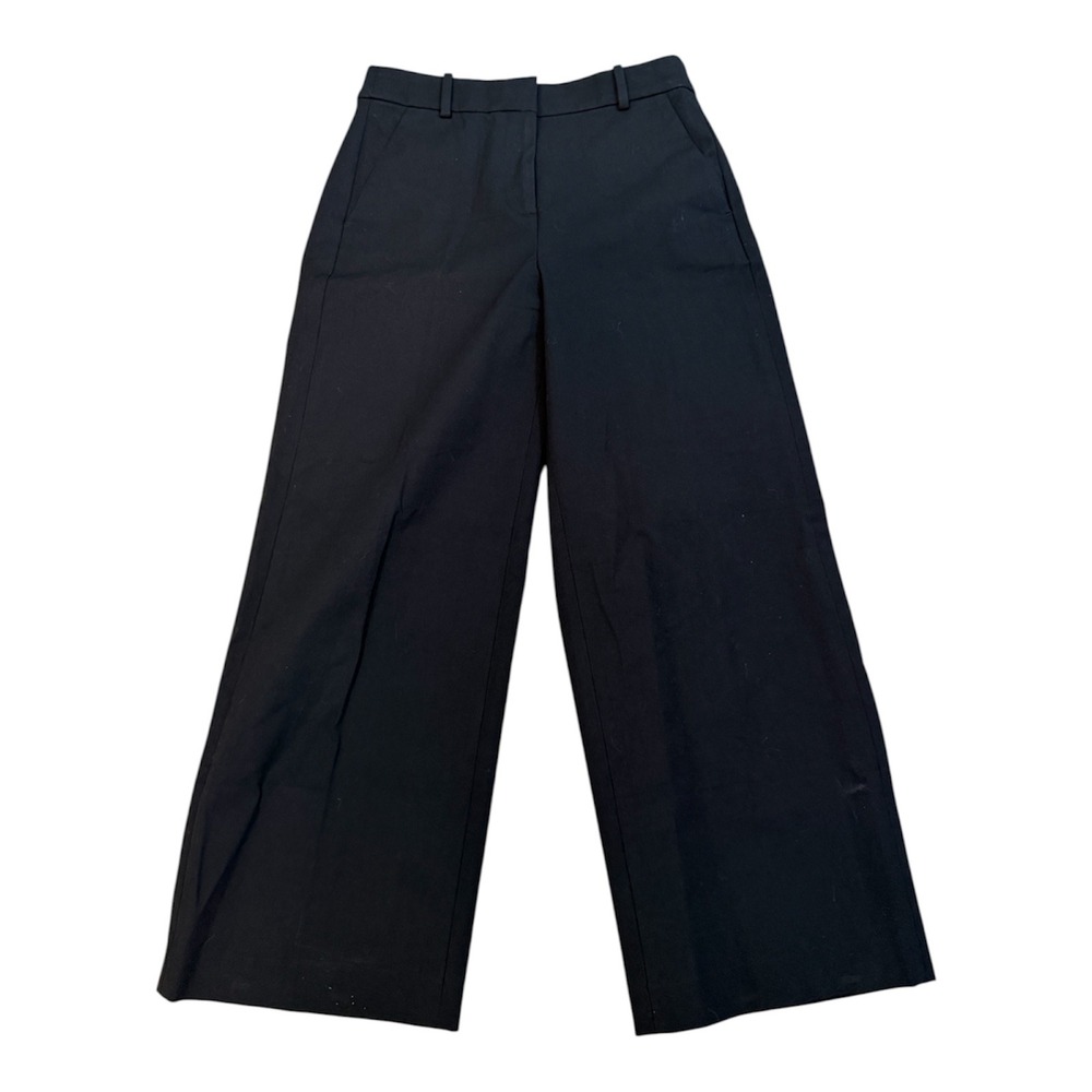 J.Crew Pants Black 2 Women Remy Wide Leg Trouser Professional Career Pants